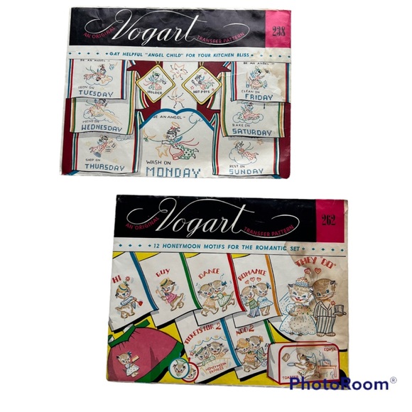 Vintage pair of Cross-stitch patterns uncut & ready to use or frame - Picture 1 of 9